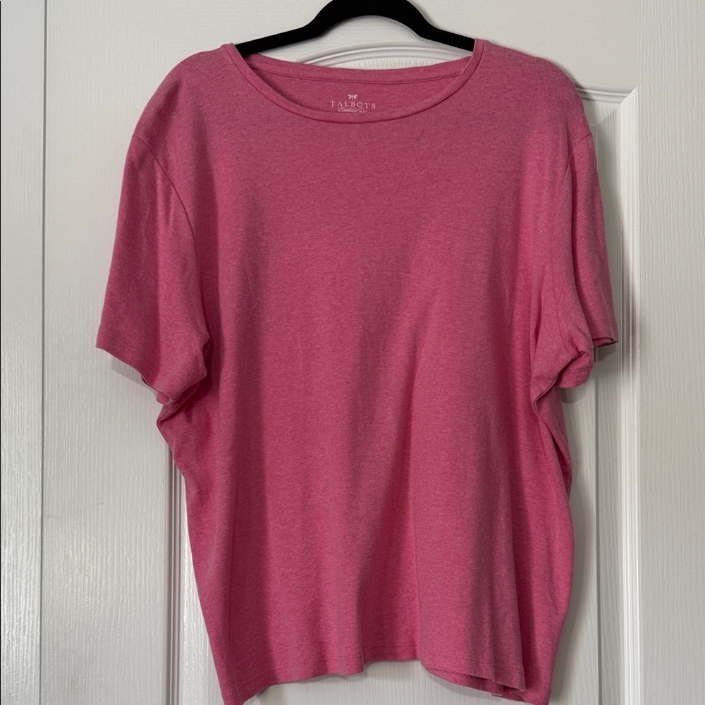 Talbots Women's Fuchsia Short Sleeve Tee Women’s Size 2X